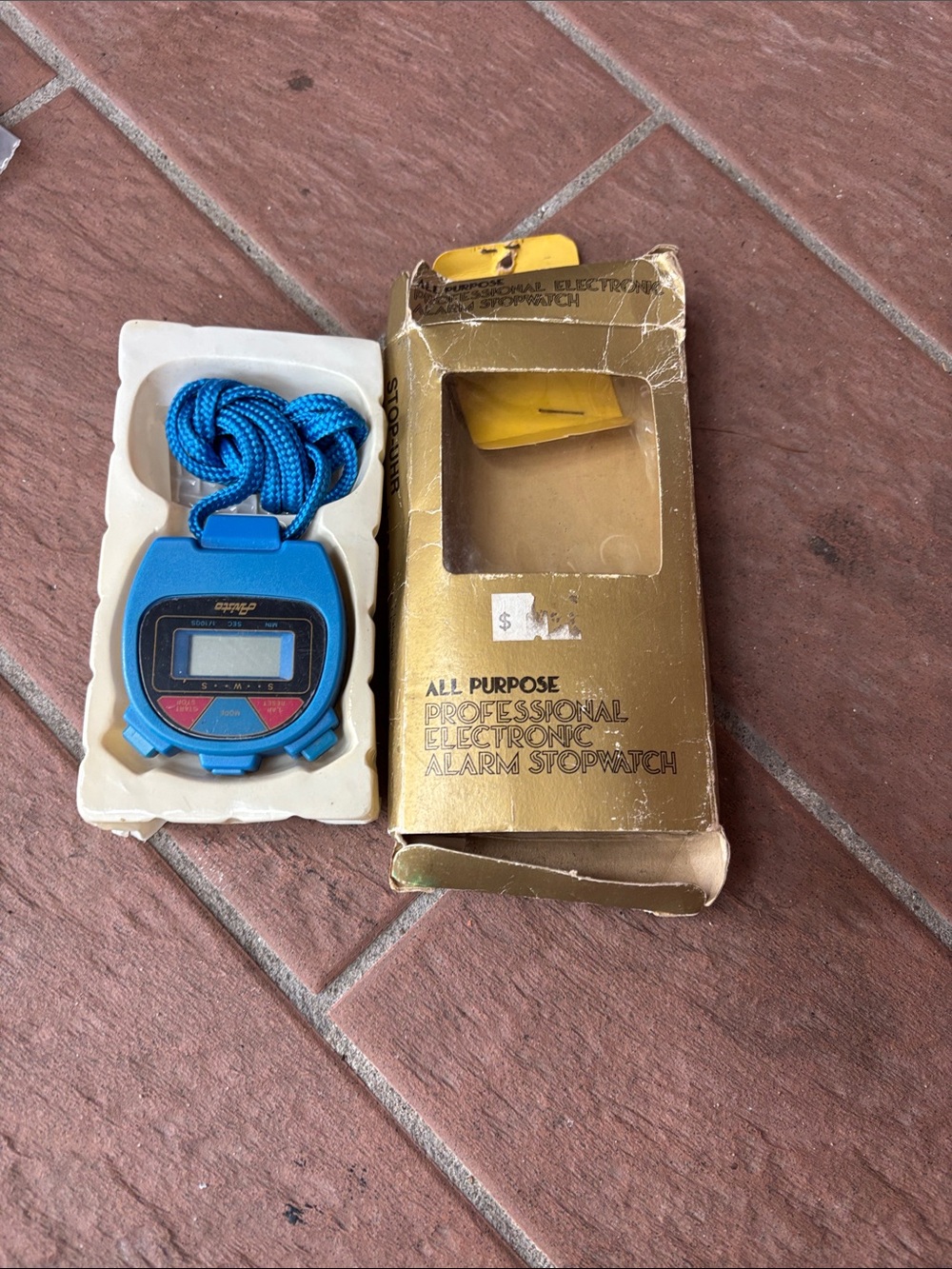 CHRONOMETER Blue Stopwatch Unbranded DEAD STOCK CLASSIC